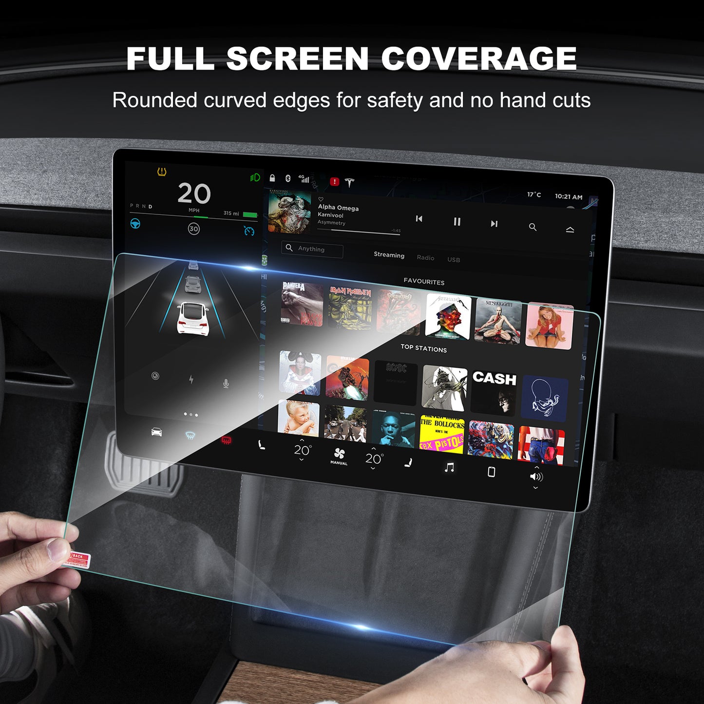 2PCS Tempered Glass Screen Protector for 2024-2025 Tesla Model 3 Highland and 2025 New Model Y Juniper Accessories