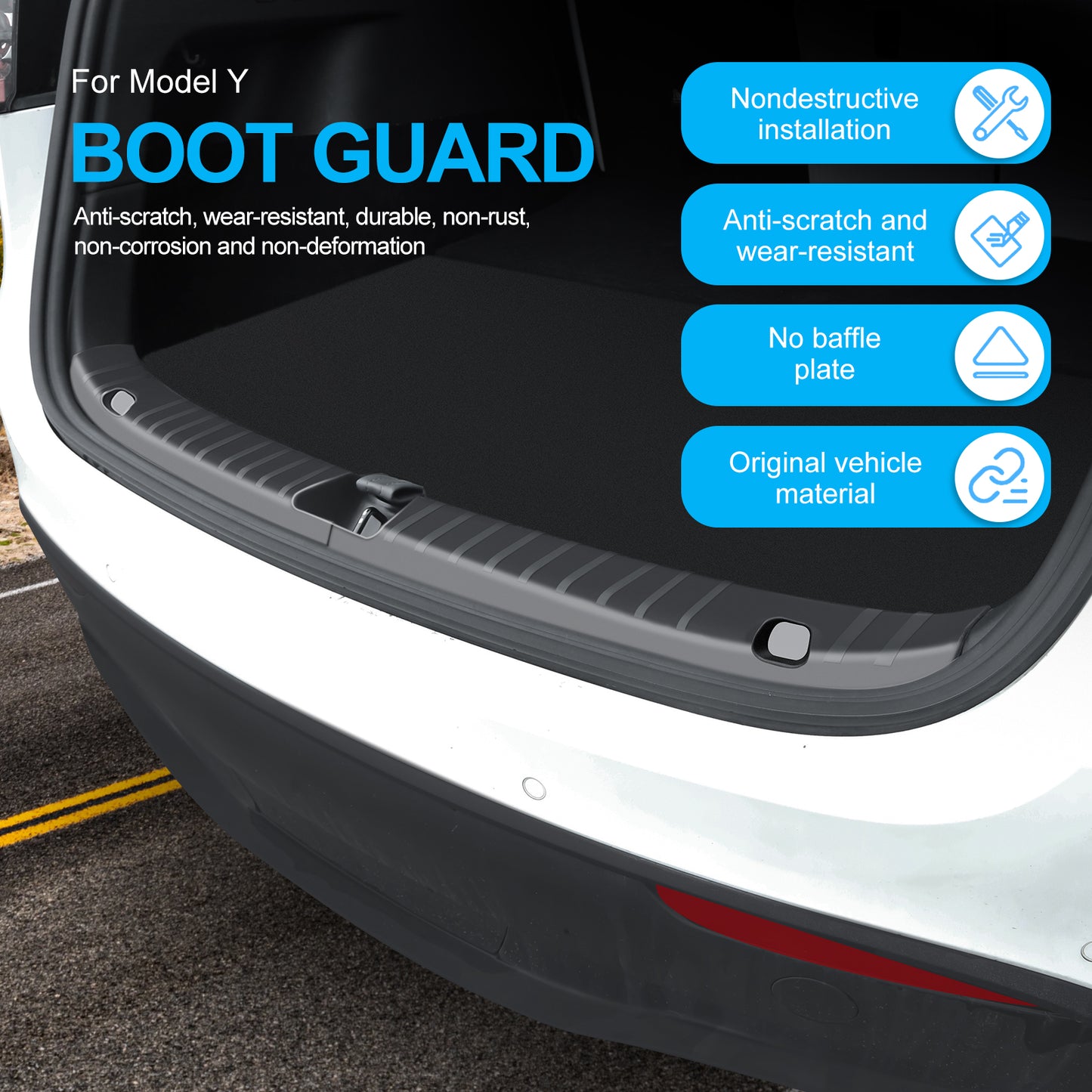 2PCS Rear Bumper Guard for Tesla Model Y Accessories 2021-2025