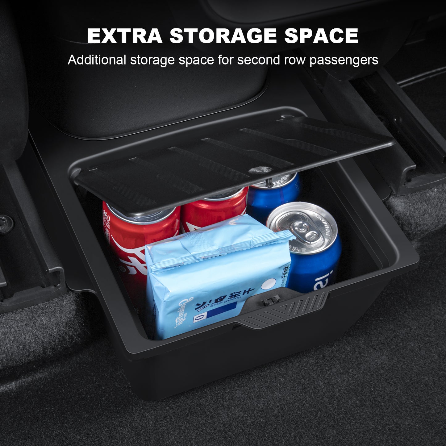 Upgrade Rear Center Console Organizer for 2021-2025 Tesla Model Y Accessories