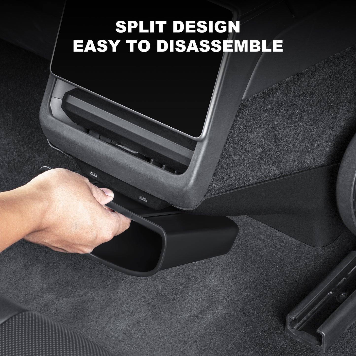 Rear Air Condition Vent Outlet Anti Kick Trim Cover with Storage Box for 2024-2025 Tesla Model 3 and 2025 New Model Y Juniper (Launch Series)Accessories