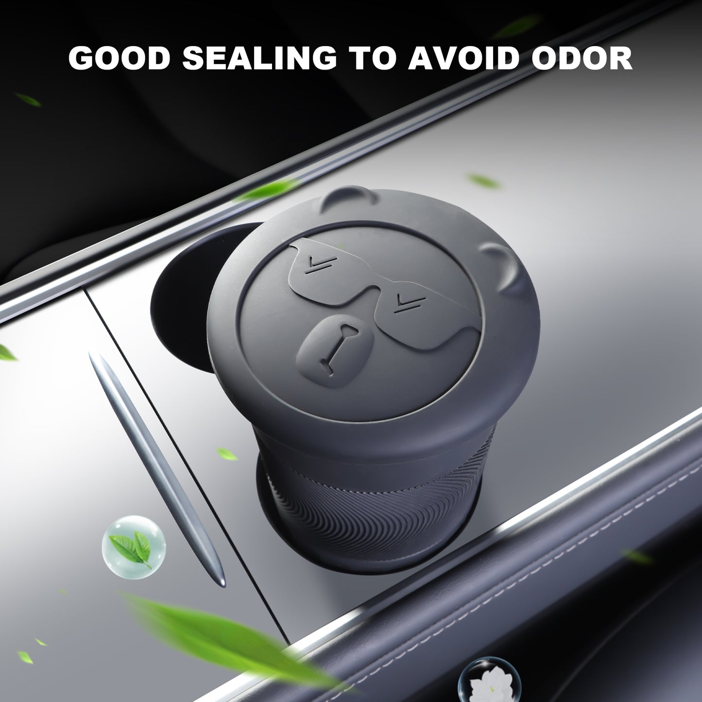 Center Console Trash Can with Lid for 2023-2017 Tesla Model 3 and 2021-2025 Model Y Accessories