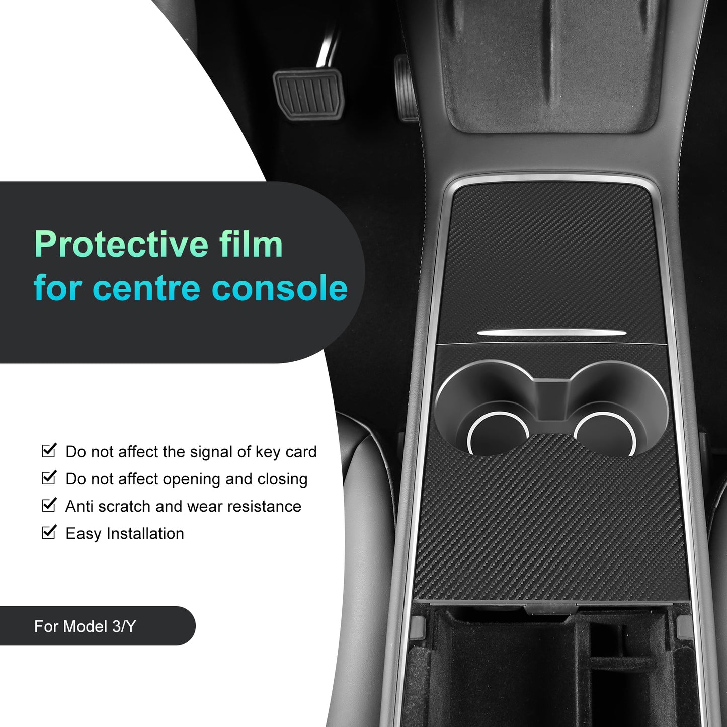 Center Console Wrap for Tesla 2020-2023 Model 3 and Model Y