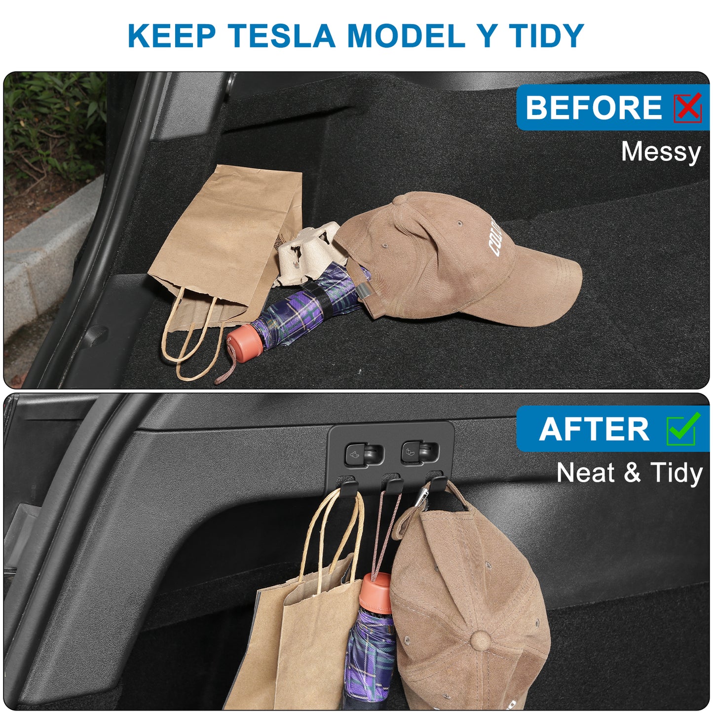 Upgarde Rear Trunk Hook for 2021-2025 Tesla Model Y Interior Accessories