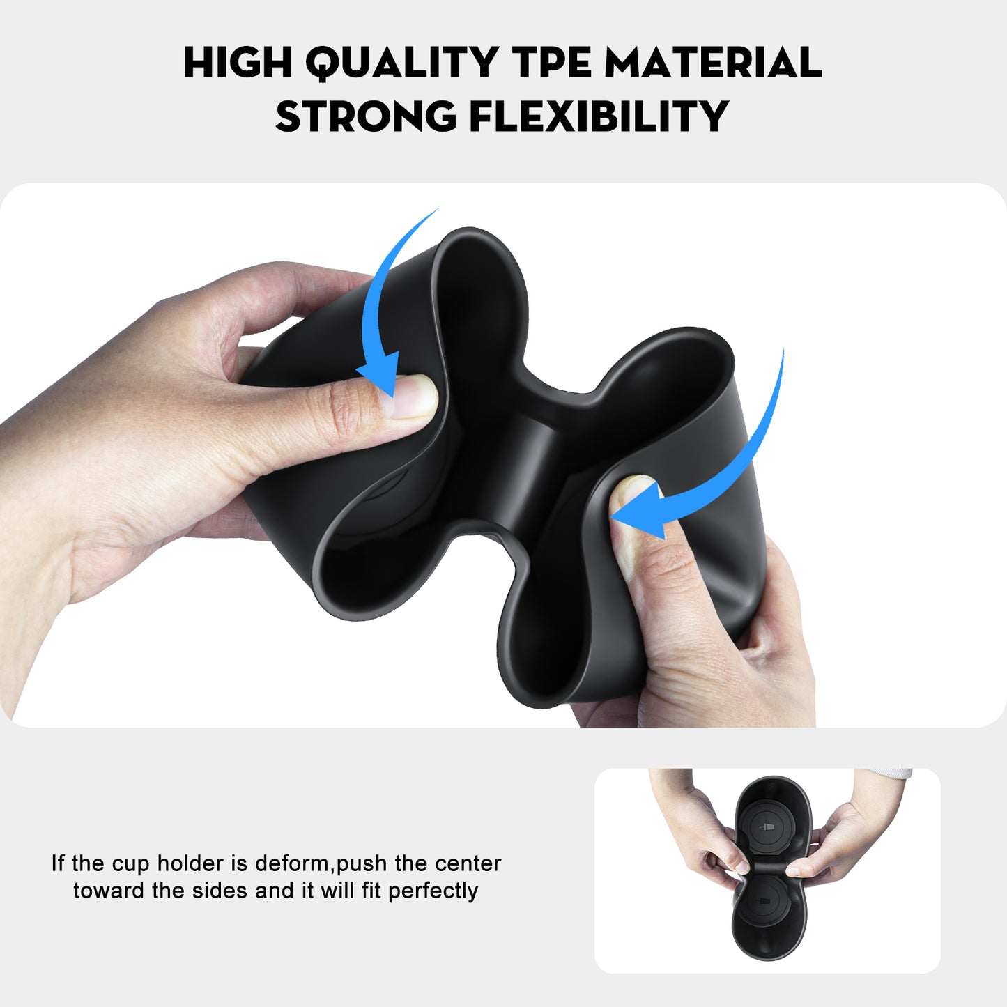 Cup Holder Insert Compatible with 2024-2025 Model 3 Highland and 2025 New Model Y Juniper(Launch Series) Accessories
