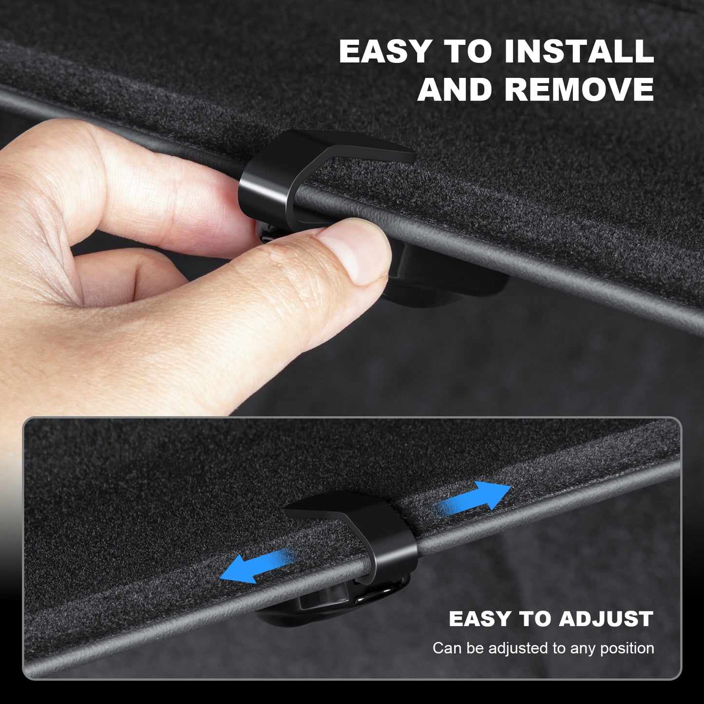 2PCS Glove Box Hook for 2024-2025 New Tesla Model 3 Highland and 2025 New Model Y Juniper (Launch Series) Interior Accessories