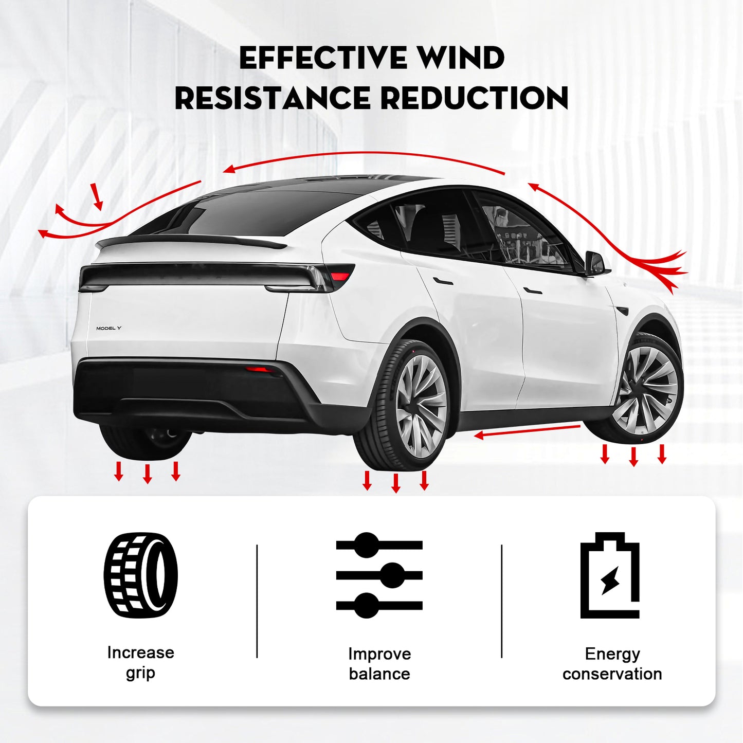 Rear Spoiler Wing Rear Trunk Lip Tail Wing Compatible with 2025-2026 Tesla Model Y Juniper Accessories