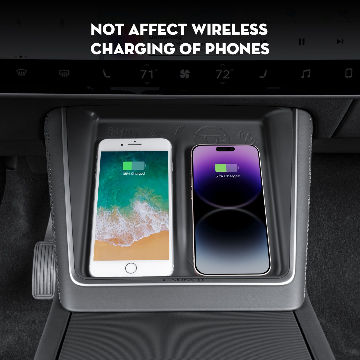 KUNIST Upgrade Silicone Mat for 2024-2025 Tesla Model 3 Highland and 2025 New Model Y Juniper Accessories