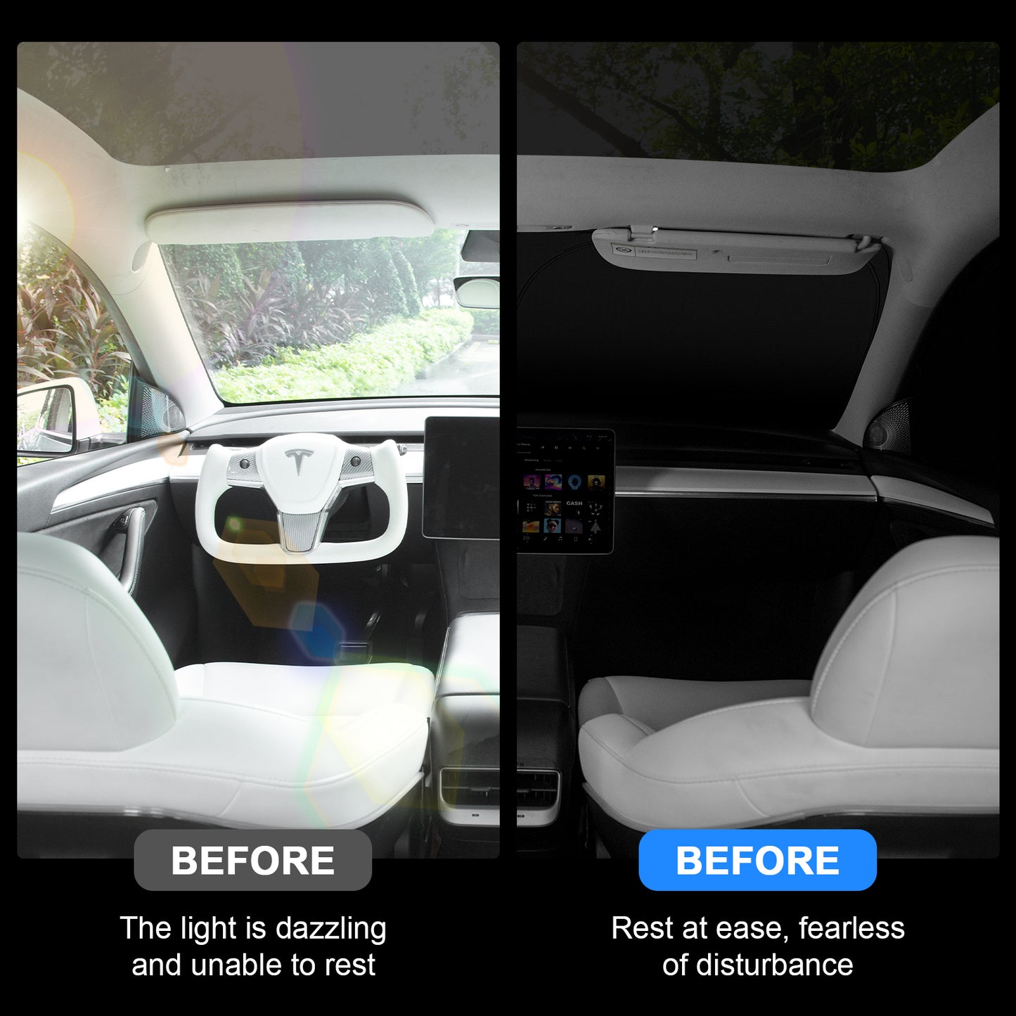 8PCS Sunshade Set for Tesla Model Y Accessories 2021-2025