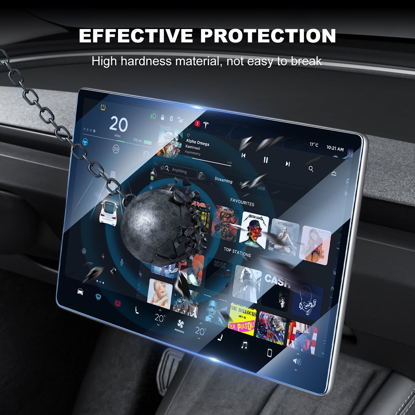 2PCS Tempered Glass Screen Protector for 2024-2025 Tesla Model 3 Highland and 2025 New Model Y Juniper Accessories
