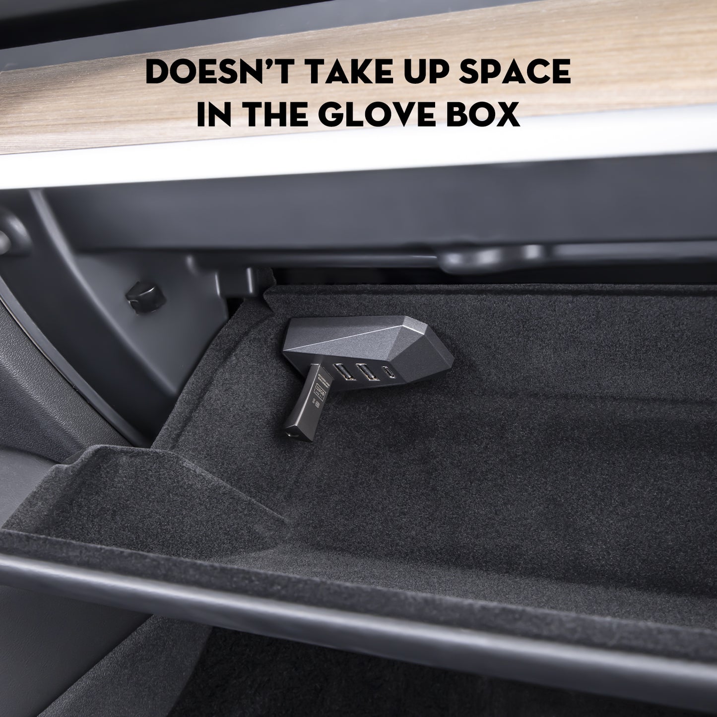 Glove Box 4 in 1 USB Hub for 2021-2025 Tesla Model Y and 2024-2025 Model 3 Highland Accessories
