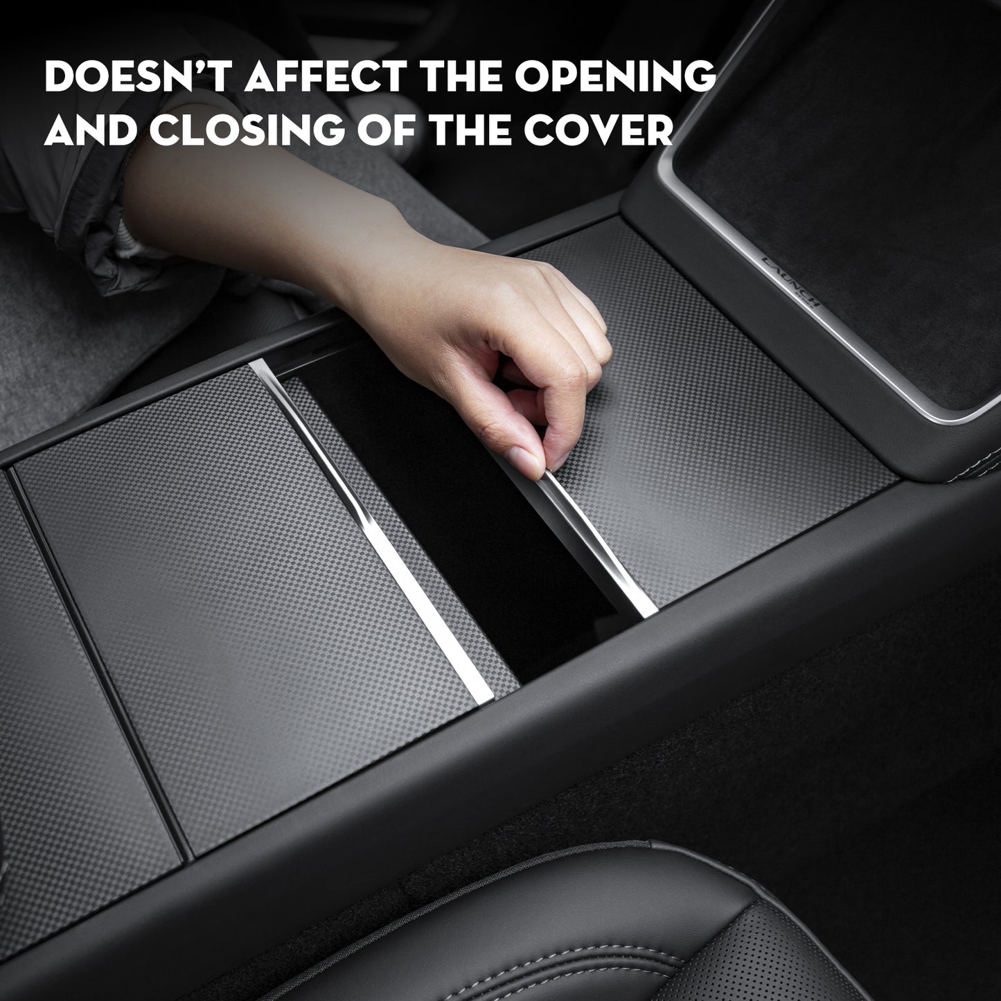 Center Console Wrap Cover Kit for 2024-2025 Tesla Model 3 and 2025 New Model Y Juniper (Launch Series) Accessories