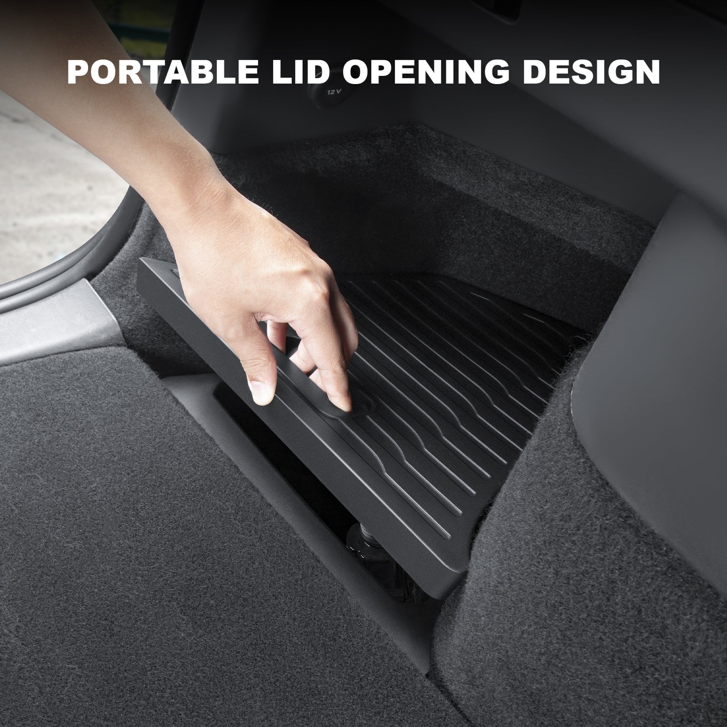 2PCS Rear Trunk Organizer Storage Boxes with Lids for 2021-2025 Tesla Model Y Accessories