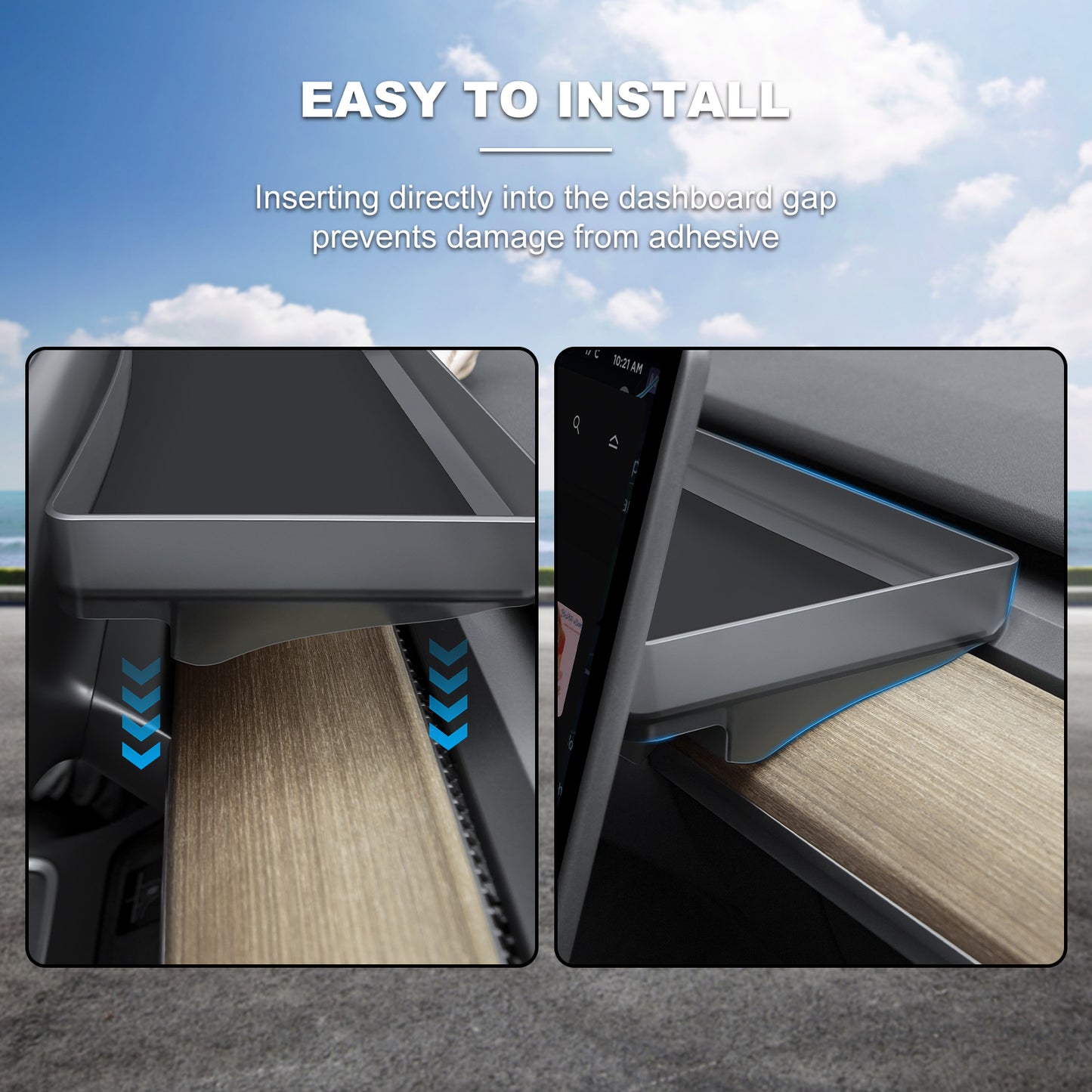 Upgrade Behind Screen Storage Box for 2017-2023 Tesla Model 3 and 2021-2025 Model Y Accessories