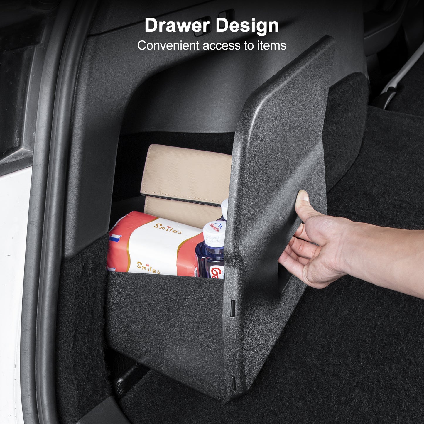 Rear Trunk Side Storage Box for Tesla Model Y Accessories