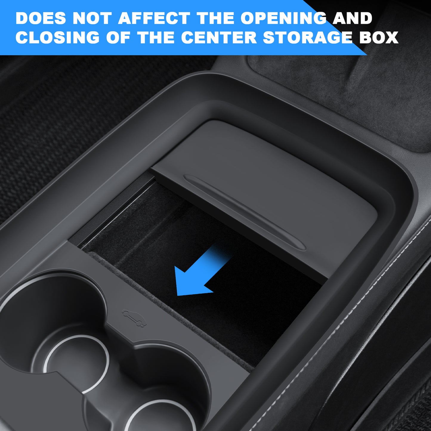 Center Console Wrap Cover Organizer Tray Compatible with Tesla 2021-2025 Model Y Interior Accessories