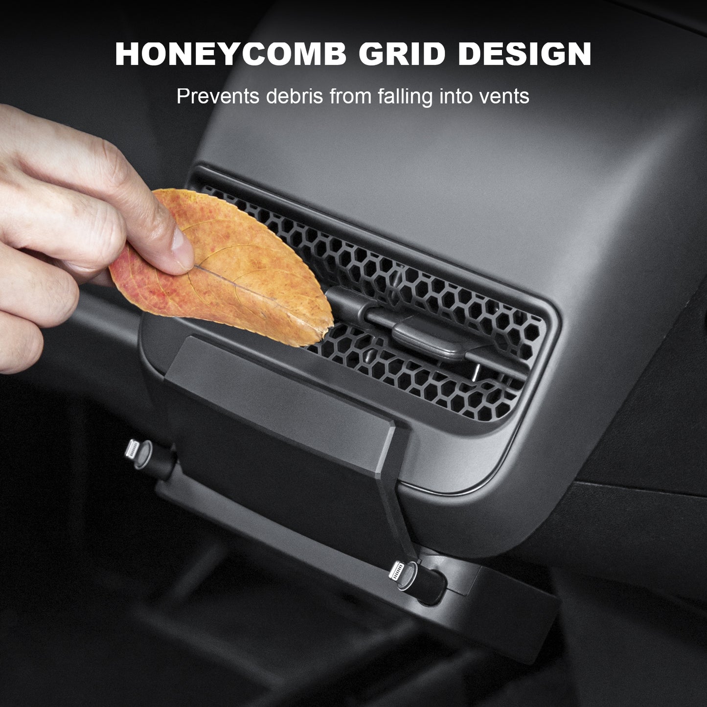 Backseat Air Vents Cover USB Hub for 2021-2025 Tesla Model Y Accessories