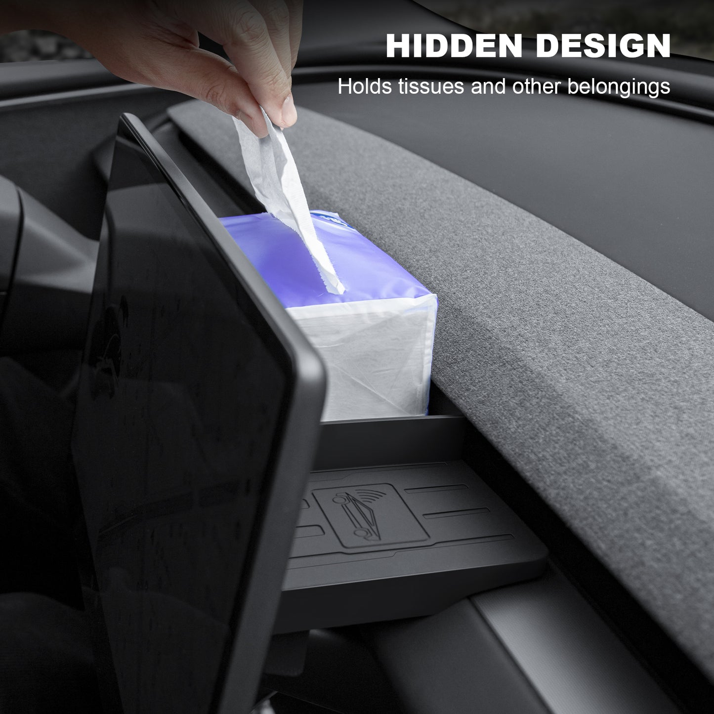 Behind Screen Storage Box for New 2024-2025 New Tesla Model 3 Highland Accessories
