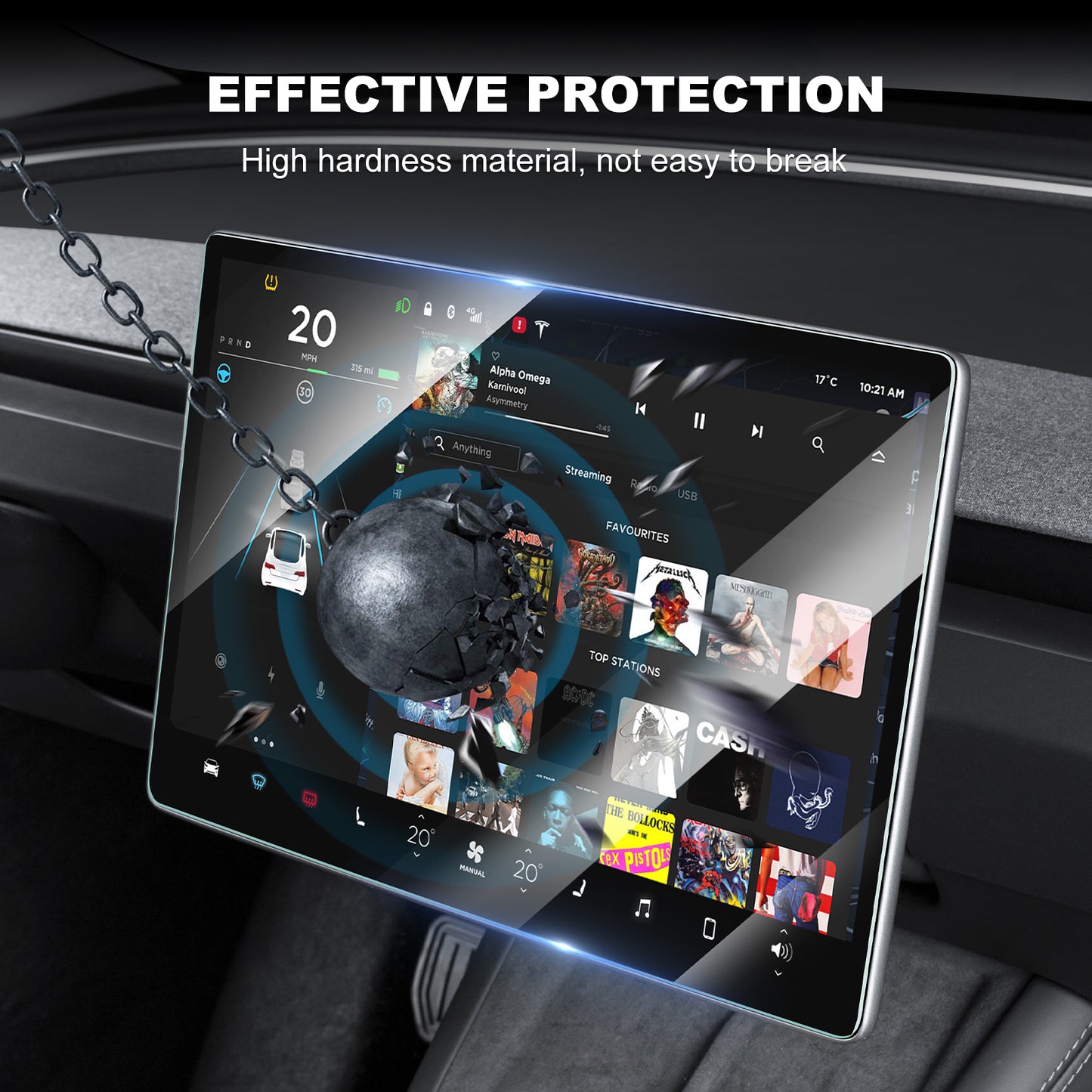 2PCS Tempered Glass Screen Protector for 2024-2025 Tesla Model 3 Highland and 2025 New Model Y Juniper Accessories