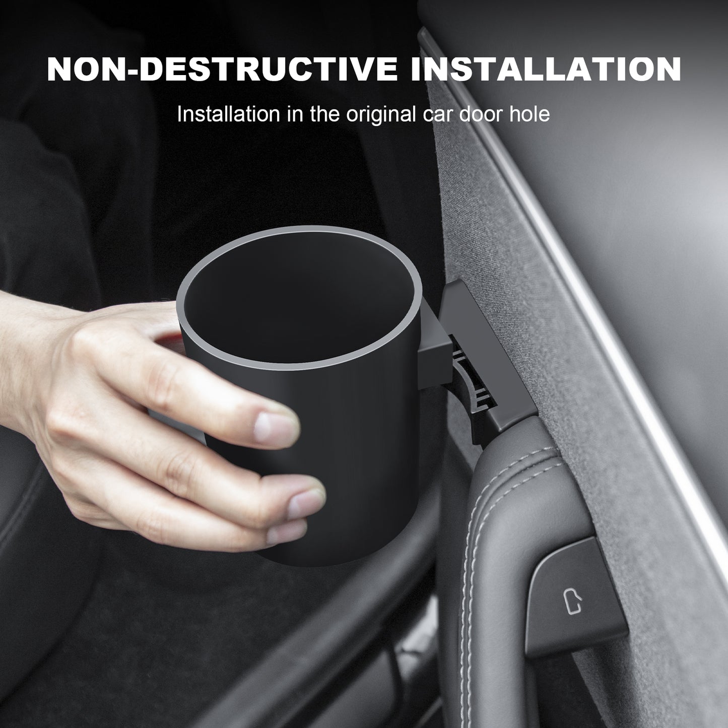 Car Door Cup Holder Insert for 2024-2025 New Tesla Model 3 Highland Accessories