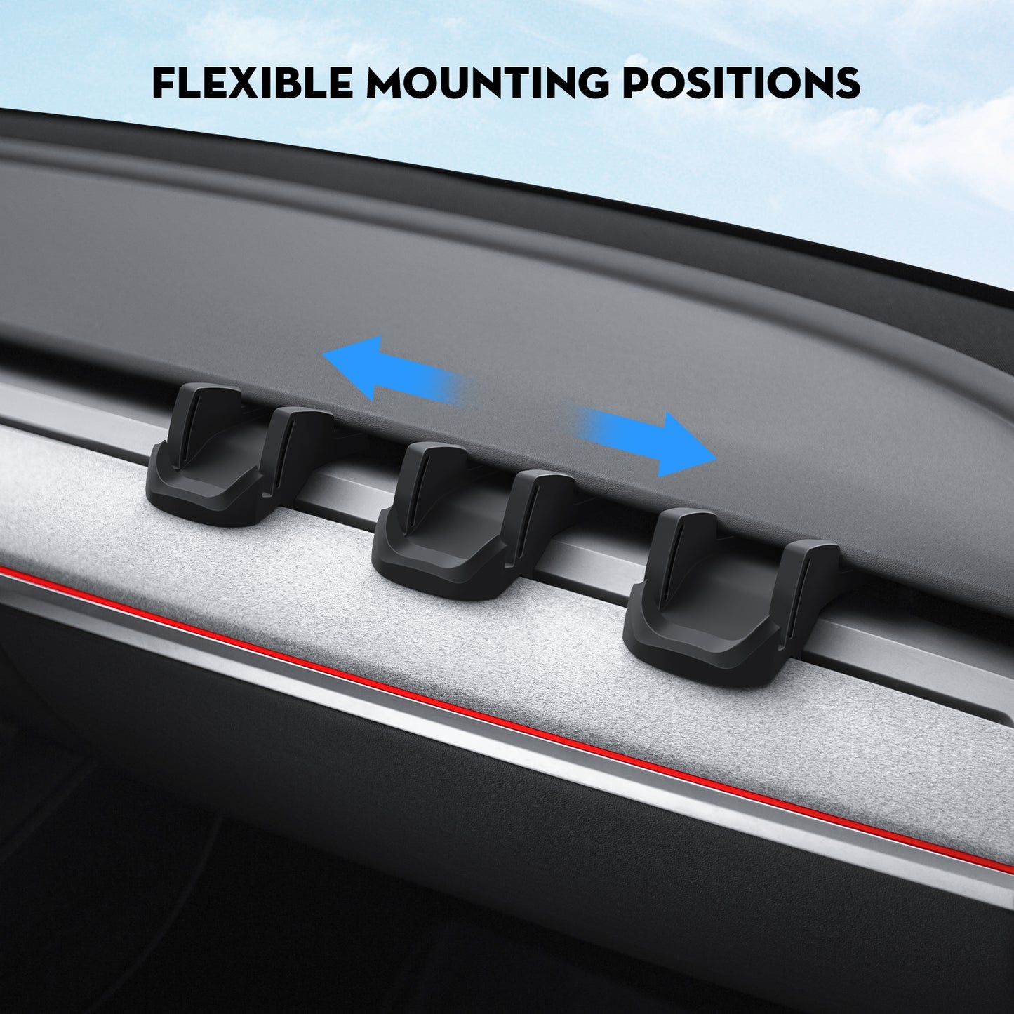 Silicone Phone Mount for 2021-2025 Tesla Model Y and 2017-2023 Tesla Model 3 Accessories
