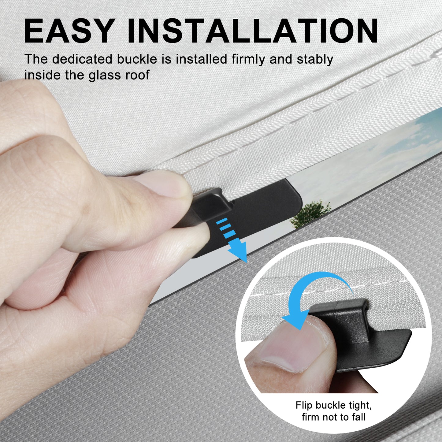Sunshade Snap for 2021-2025 Tesla Model Y Accessories