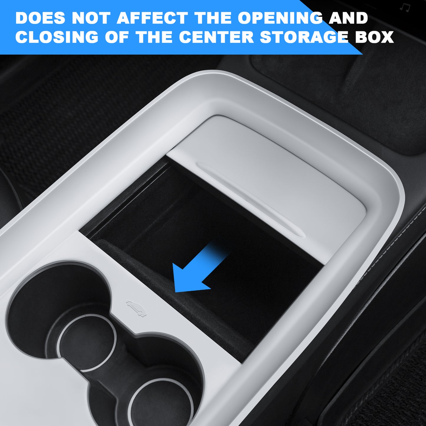 Center Console Wrap Cover Organizer Tray Compatible with Tesla 2021-2025 Model Y Interior Accessories