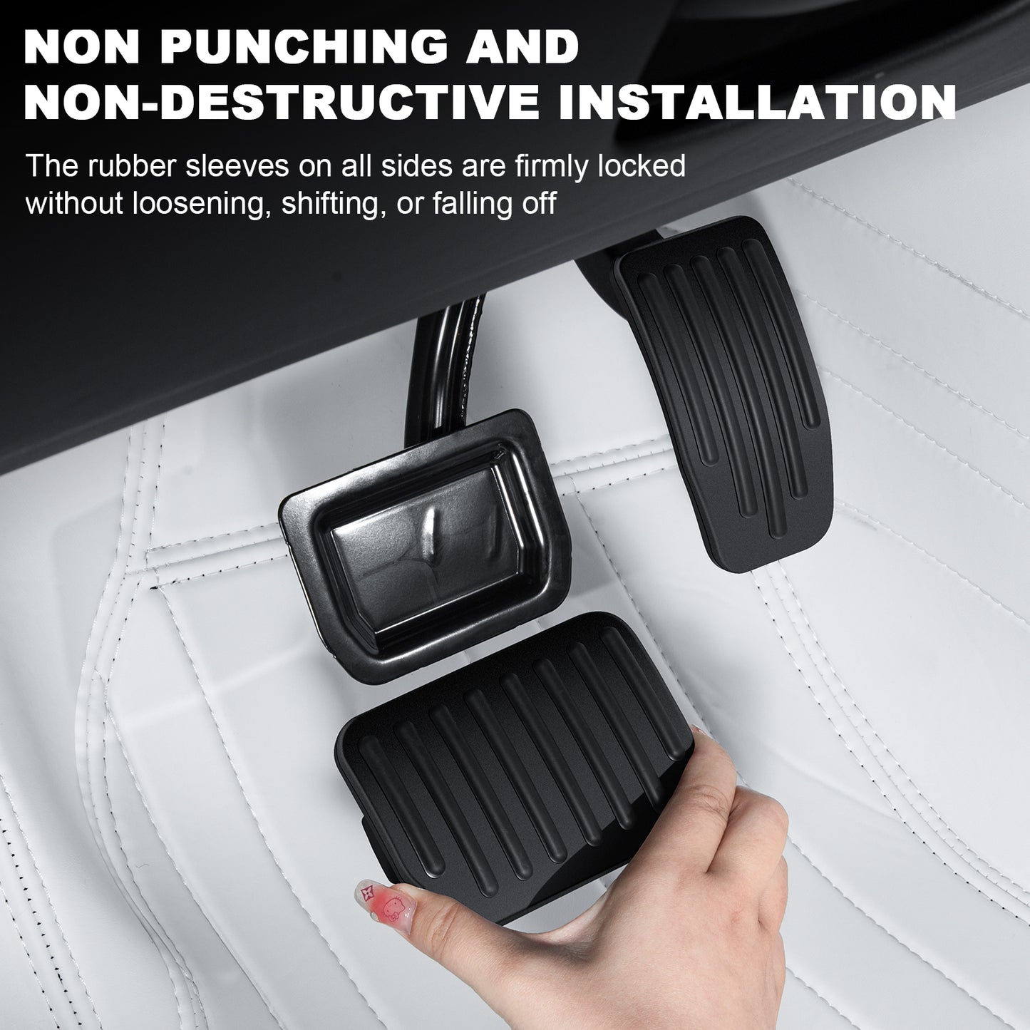 Upgrade 2PCS Foot Pedal Pads for 2019-2024 Tesla Model 3/Y Accessories