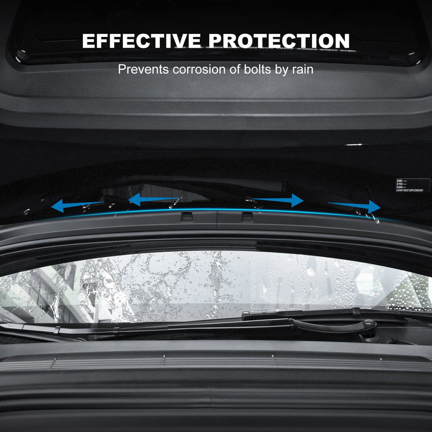 Front Hood Weather Strip for 2025-2021 Tesla Model Y Accessories