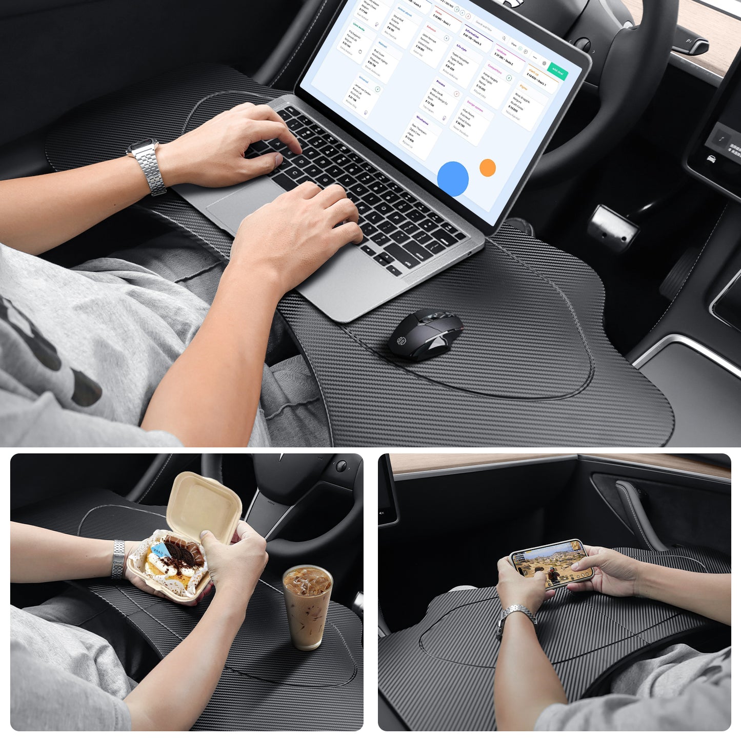 Foldable Car Laptop Tray Desk for Tesla Model 3/Y Accessories