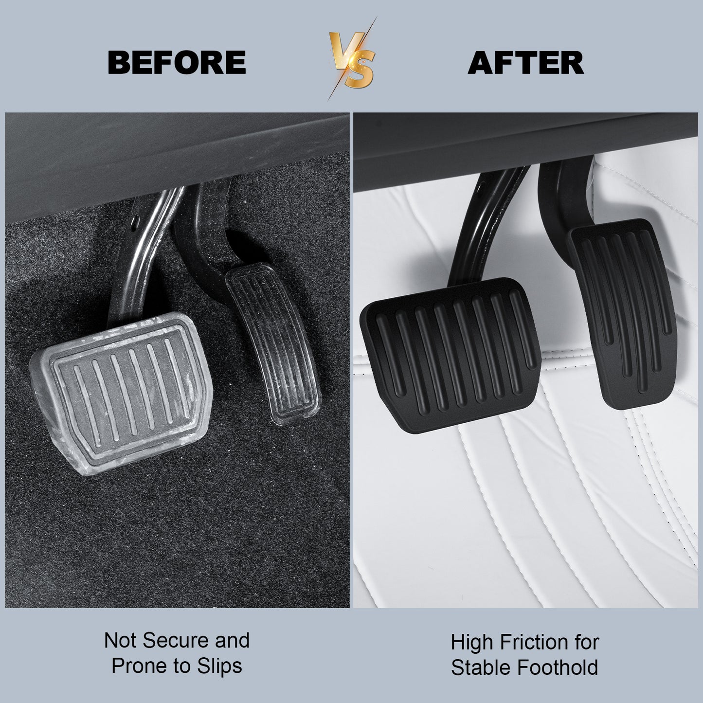Upgrade 2PCS Foot Pedal Pads for 2019-2024 Tesla Model 3/Y Accessories