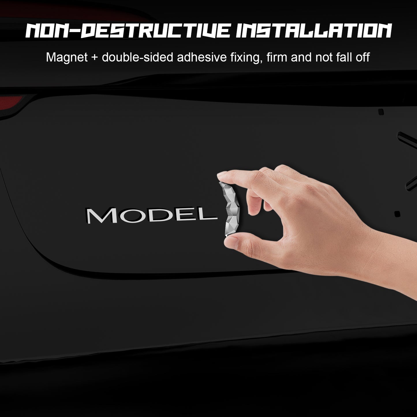 Car DIY Badge Emblem Compatible with Tesla Model 3 Y S Accessories 3D Badge Sticker Exterior Decorate Mark for Tesla All Models