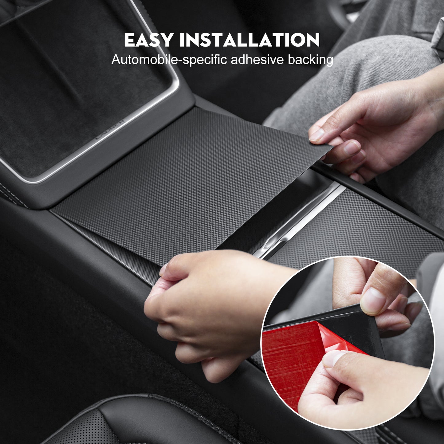 Center Console Wrap Cover Kit for 2024-2025 Tesla Model 3 and 2025 New Model Y Juniper (Launch Series) Accessories