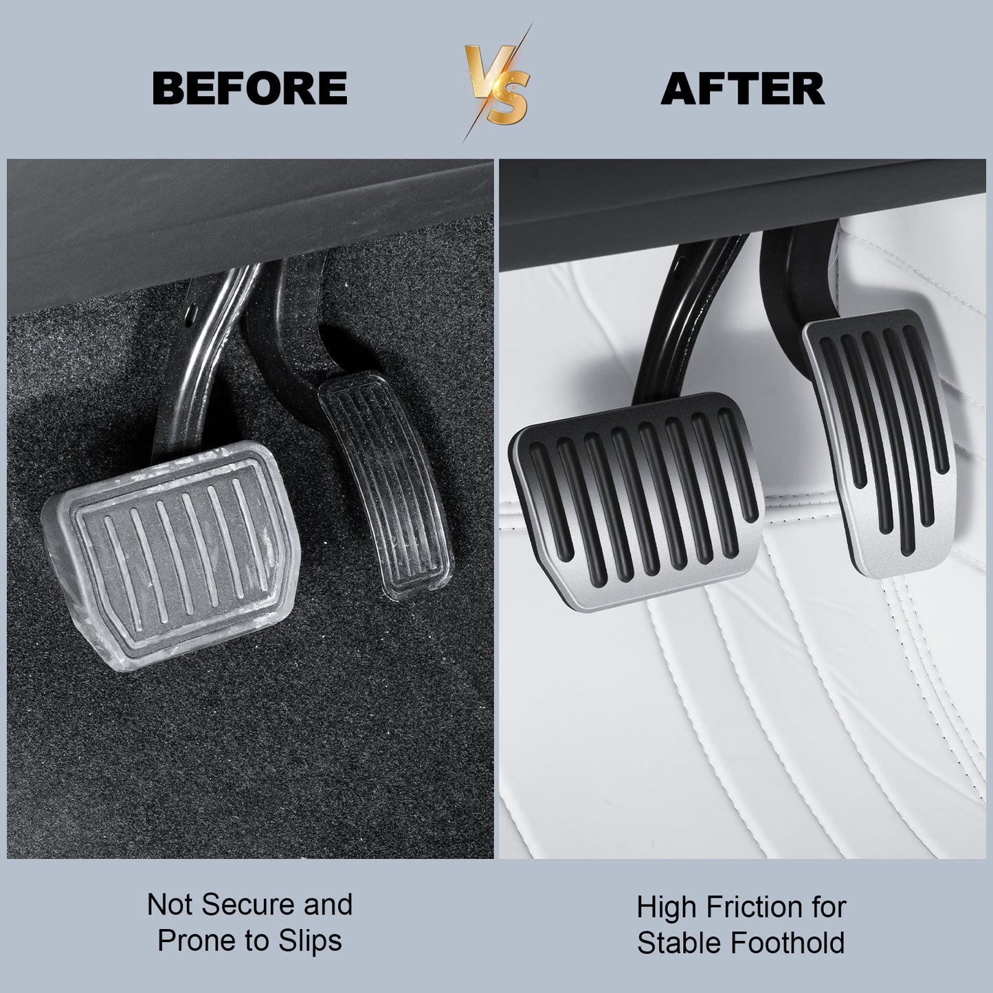 Upgrade 2PCS Foot Pedal Pads for 2019-2024 Tesla Model 3/Y Accessories