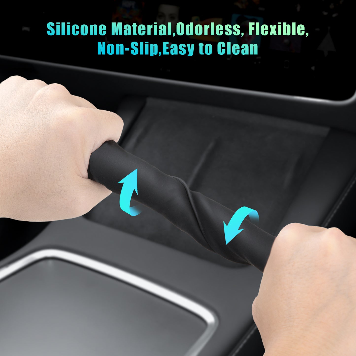 Upgrade Center Console Wireless Charger Silicone Mat for 2017-2023 Tesla Model 3 and 2021-2025 Model Y Accessories