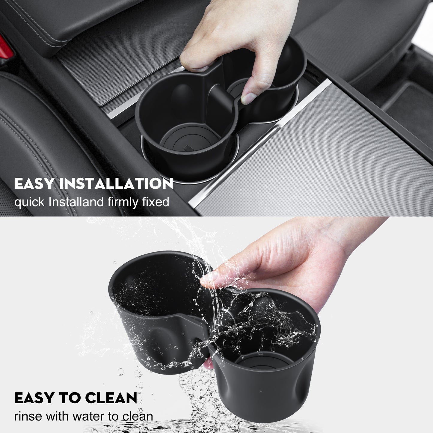 Cup Holder Insert Compatible with 2024-2025 Model 3 Highland and 2025 New Model Y Juniper(Launch Series) Accessories