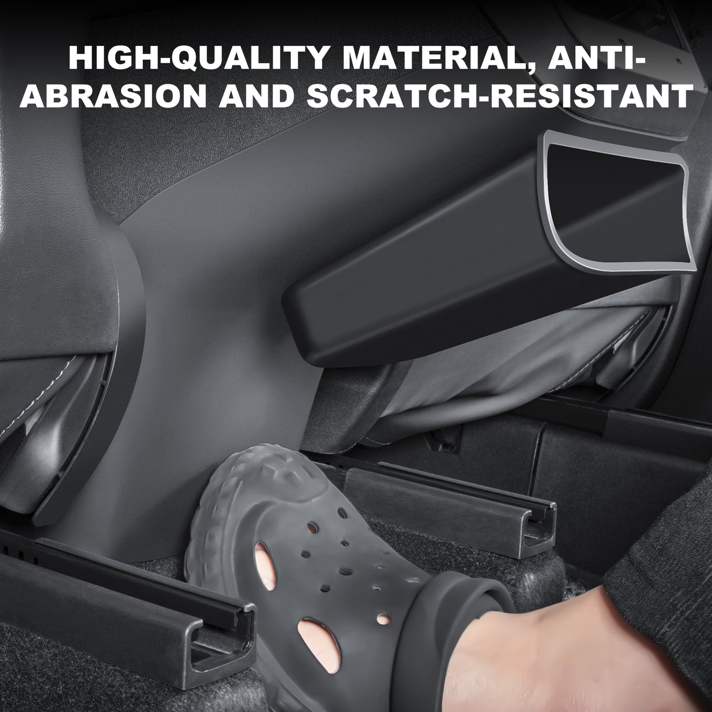 Rear Air Condition Vent Outlet Anti Kick Trim Cover with Storage Box for 2017-2023 Tesla Model 3 & 2021-2025 Model Y Accessories