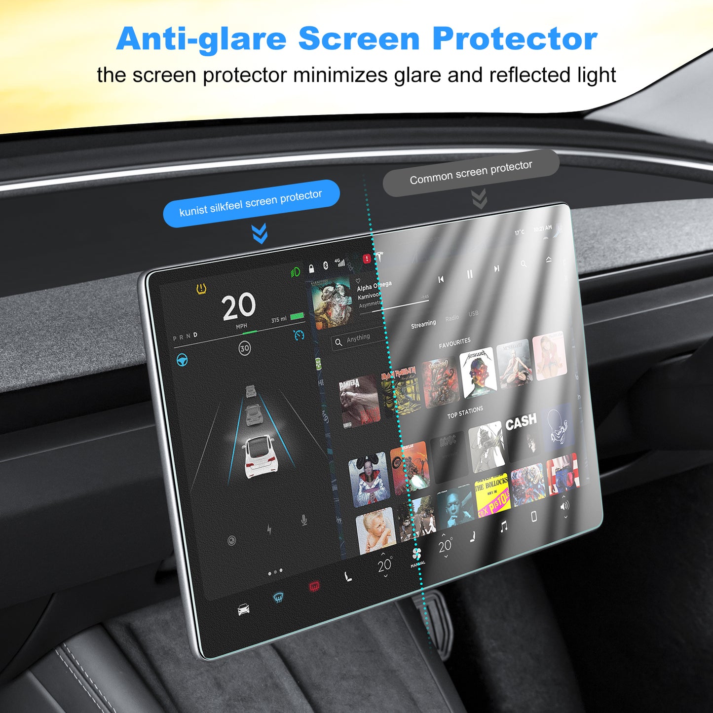 2PCS Tempered Glass Screen Protector for 2024-2025 Tesla Model 3 Highland and 2025 New Model Y Juniper Accessories