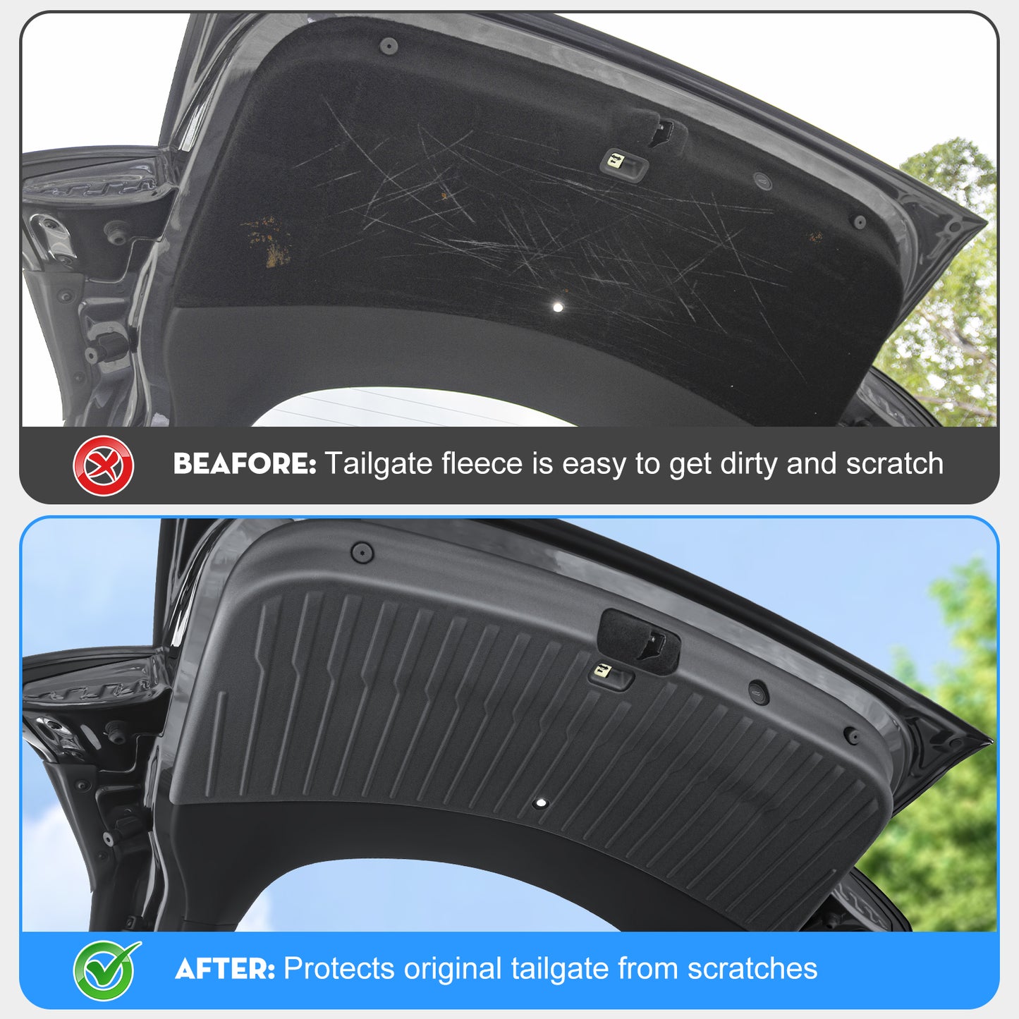 Trunk Tailgate Mat for Model Y Juniper Accessories,Full Wrap-Around