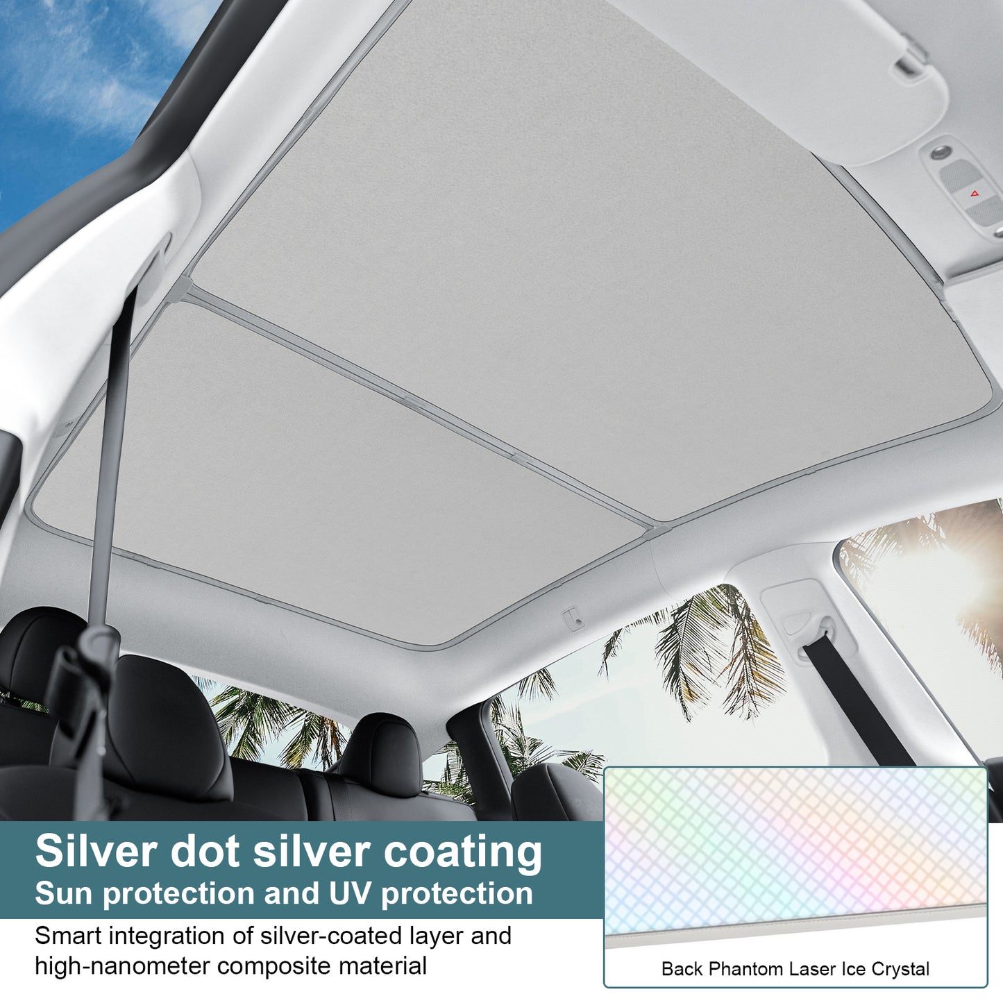 Roof Sun Shade for 2024-2025 New Tesla Model 3 Highland Accessories(Brilliant)
