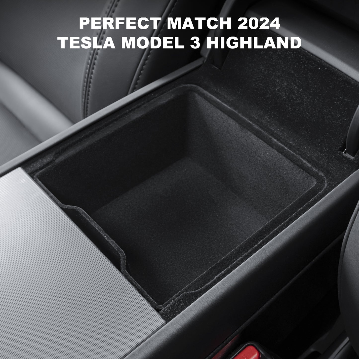 Center Console Organizer Storage Box for 2024-2025 Tesla Model 3 Highland and 2025-2026 New Model Y Juniper Accessories
