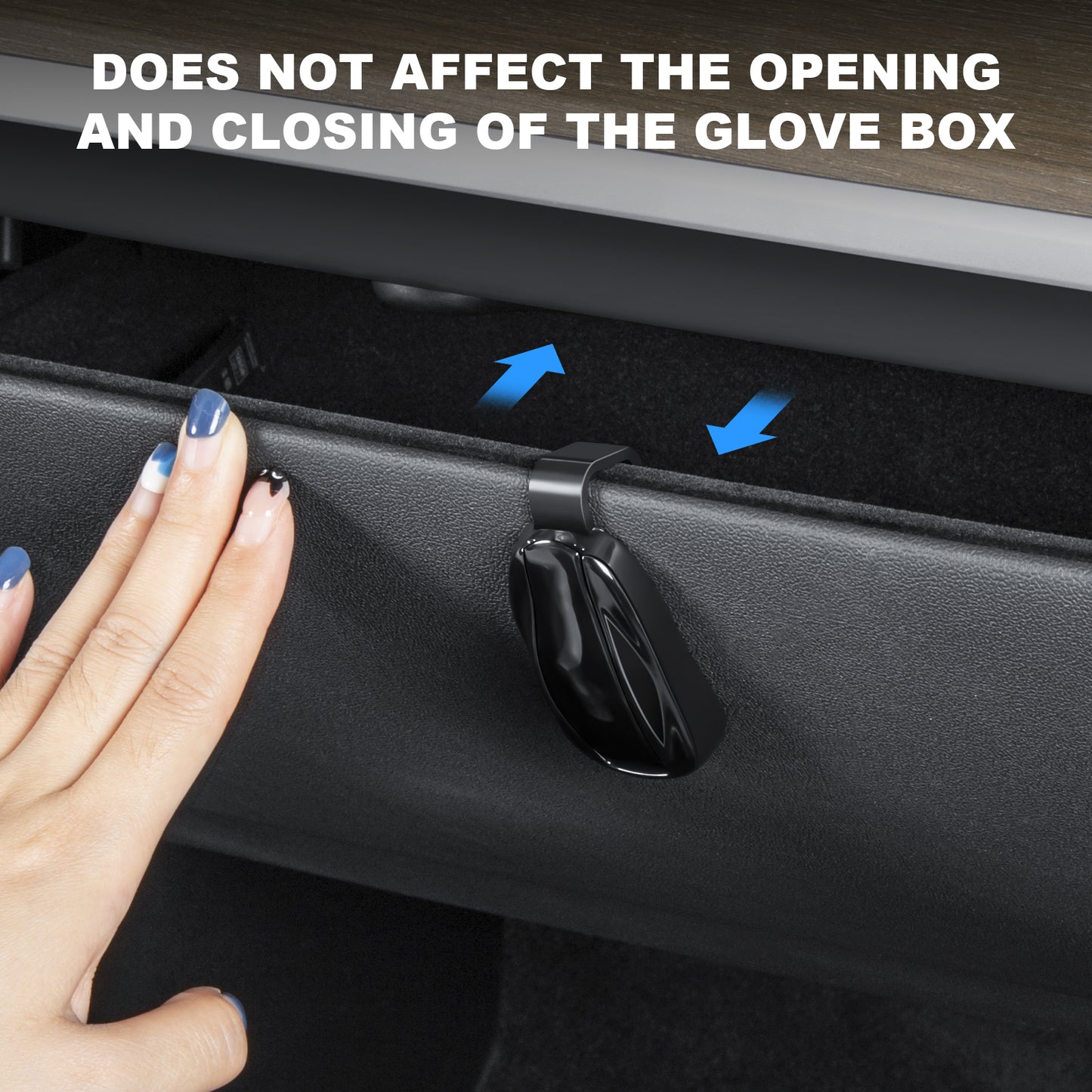 2PCS Glove Box Hook for 2022-2025 Tesla Model Y and 2017-2023 Model 3 Interior Accessories