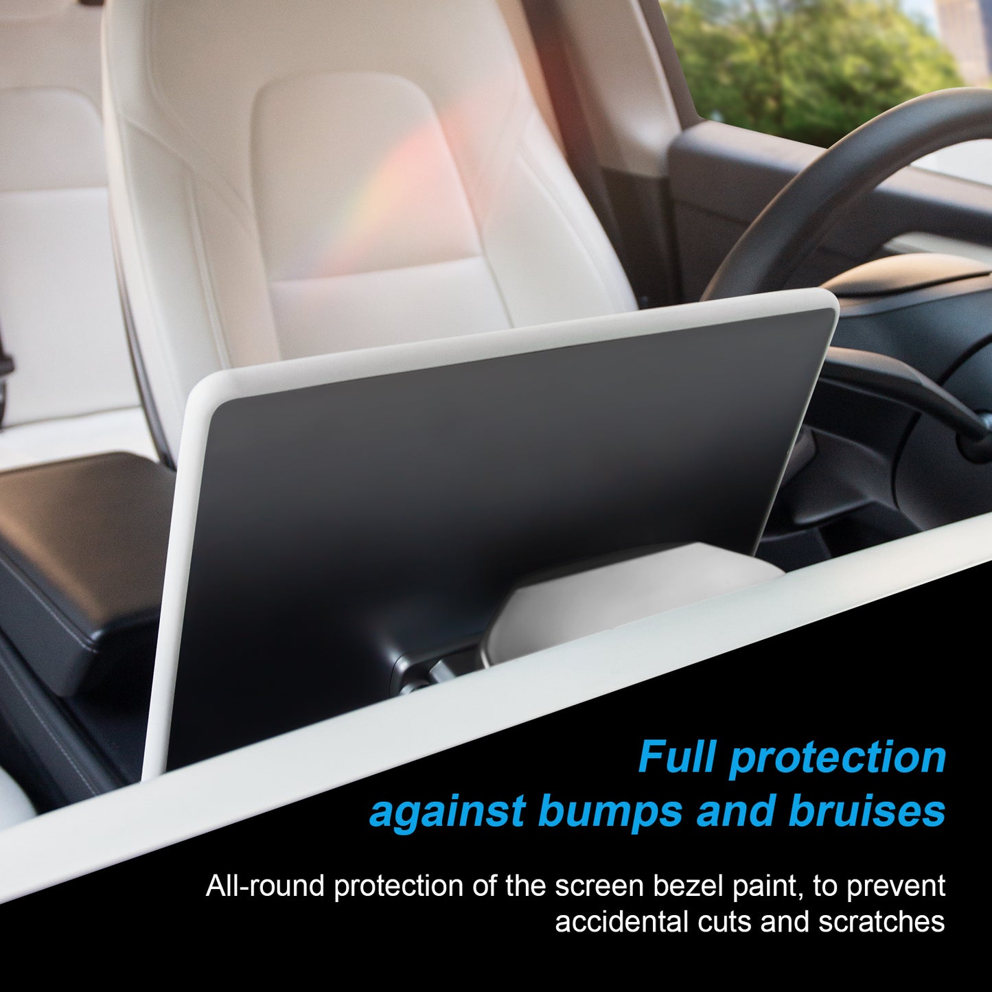 Silicone Screen Protector Frame for 2017-2025 Tesla Model 3 and 2025 New Model Y Juniper (Launch Series)Accessories