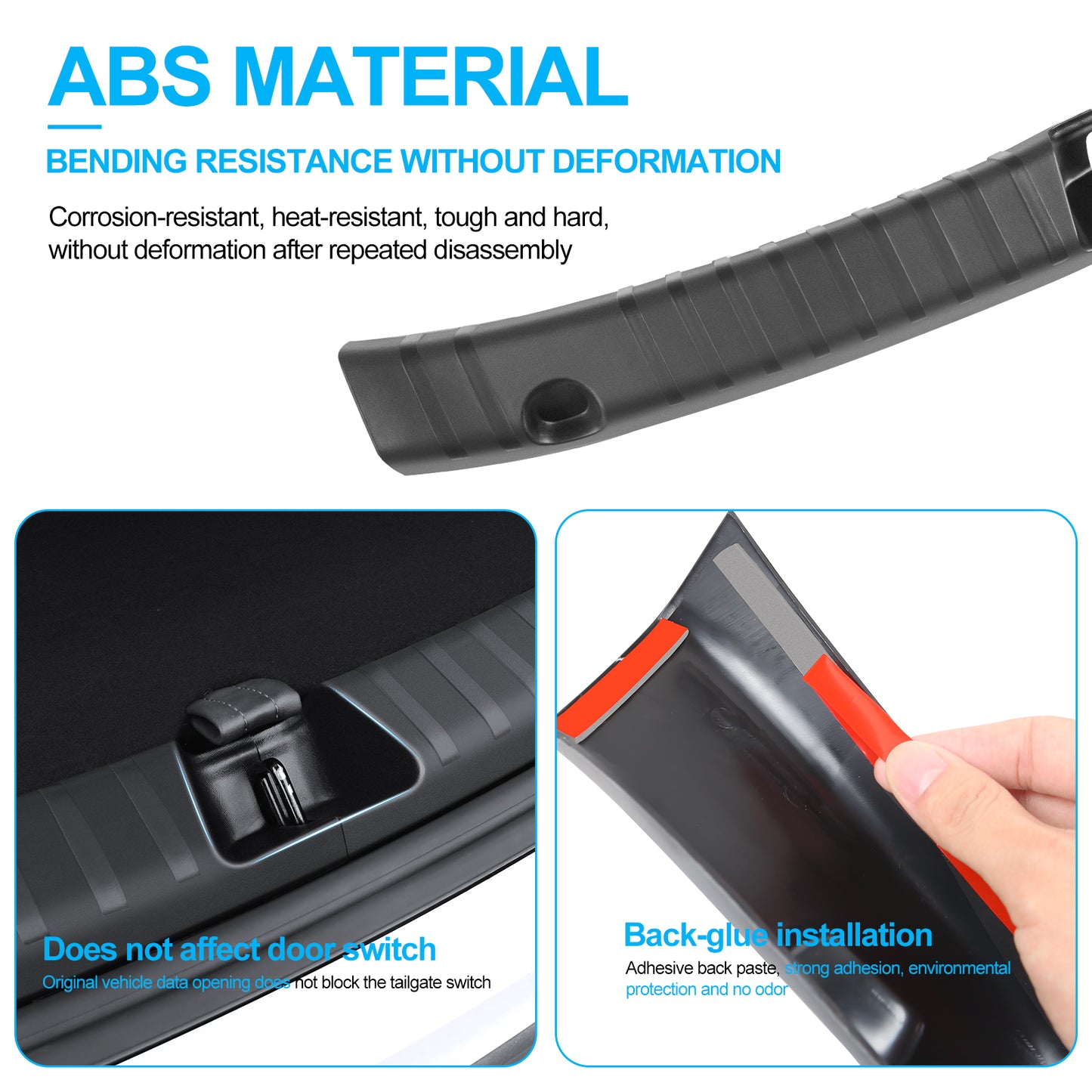 2PCS Rear Bumper Guard for Tesla Model Y Accessories 2021-2025
