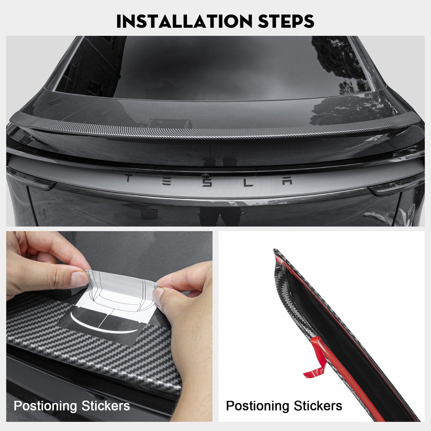 Rear Spoiler Wing Rear Trunk Lip Tail Wing Compatible with 2025-2026 Tesla Model Y Juniper Accessories
