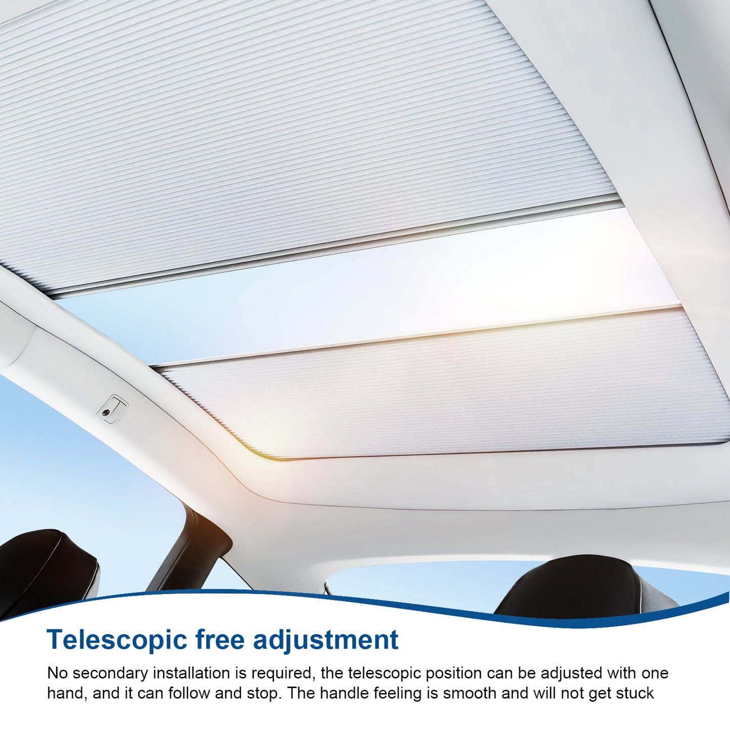 Retractable Sunshade Compatible with 2021-2025 Tesla Model Y & 2017-2023 Model 3