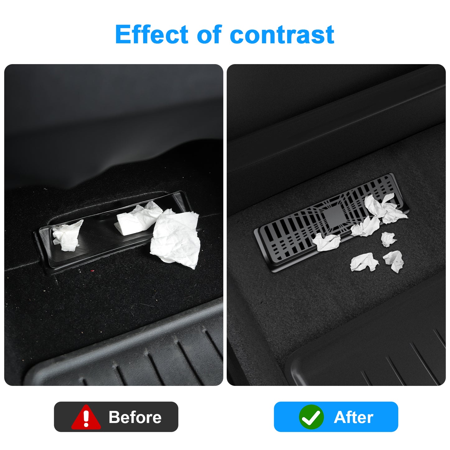 2PCS Backseat Air Vent Cover for Tesla Model Y 2024-2021 Accessories(2024 Model Y made in German factories don't fit)