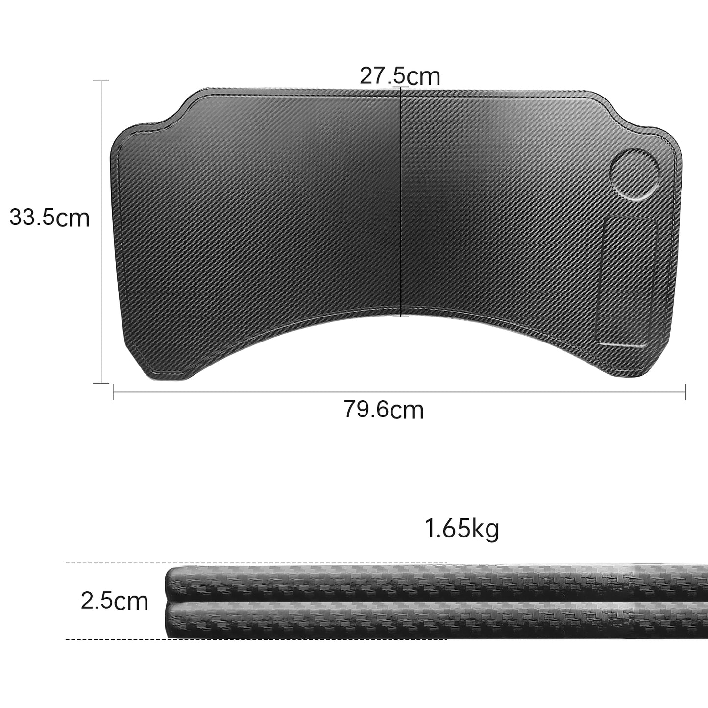 Foldable Laptop Table Food Tray for 2017-2023 Tesla Model 3 and 2021-2025 Model Y Accessories