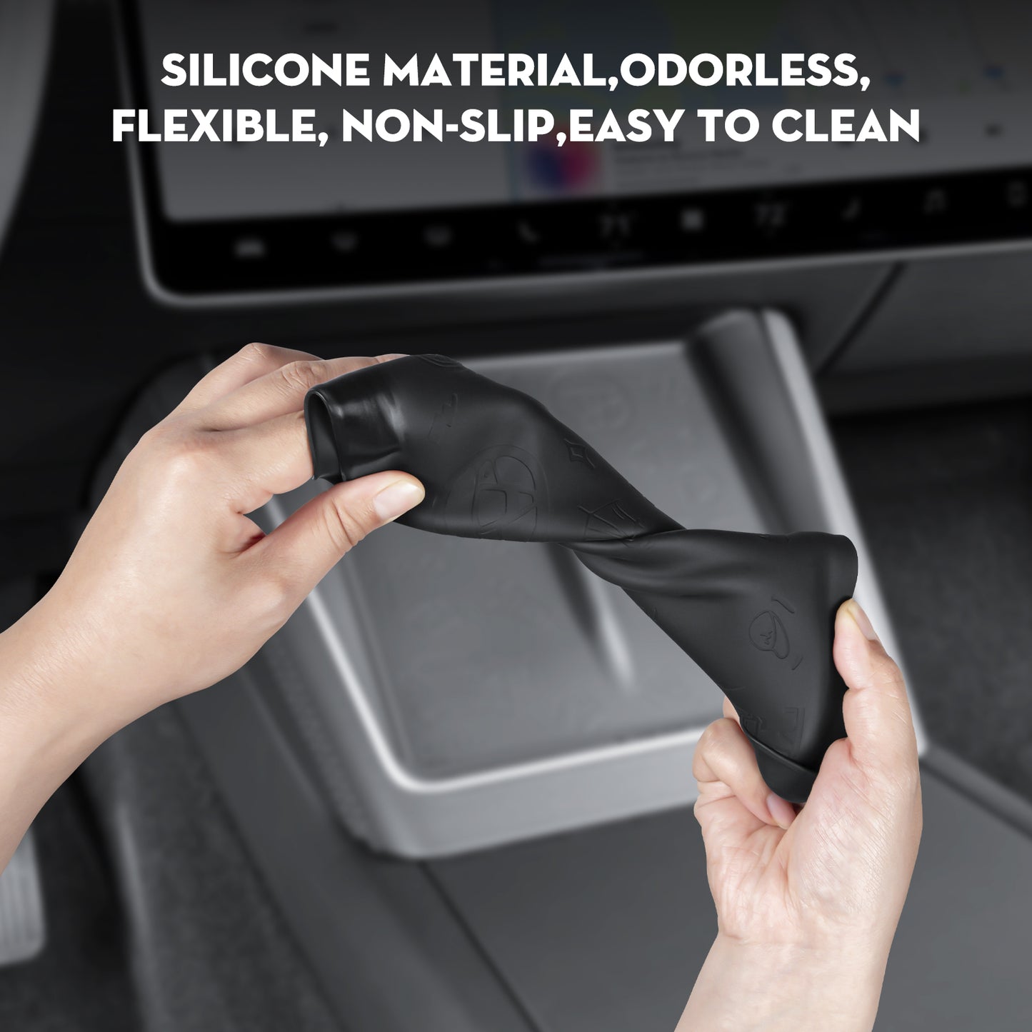 KUNIST Upgrade Silicone Mat for 2024-2025 Tesla Model 3 Highland and 2025 New Model Y Juniper Accessories