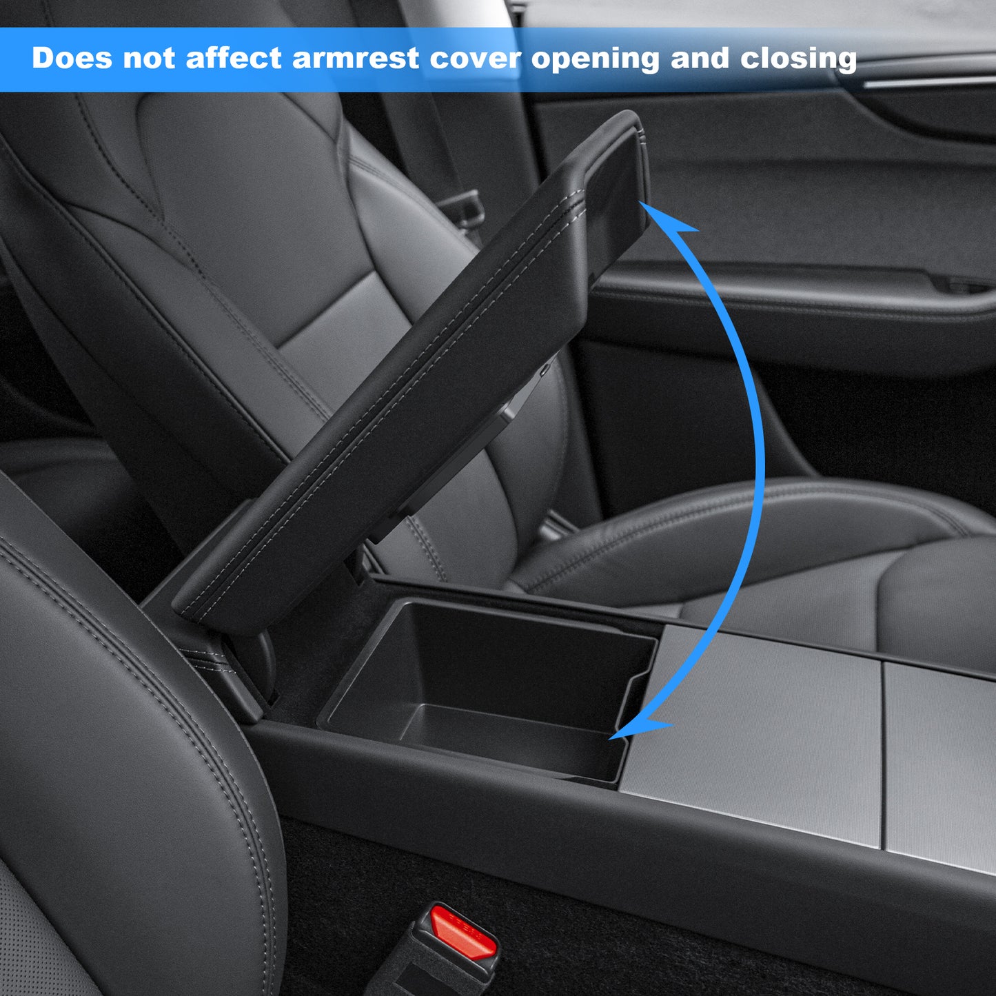 Armrest Hidden Storage Box for 2024-2025 Model 3 Highland and 2025 New Model Y Juniper(Launch Series) Accessories