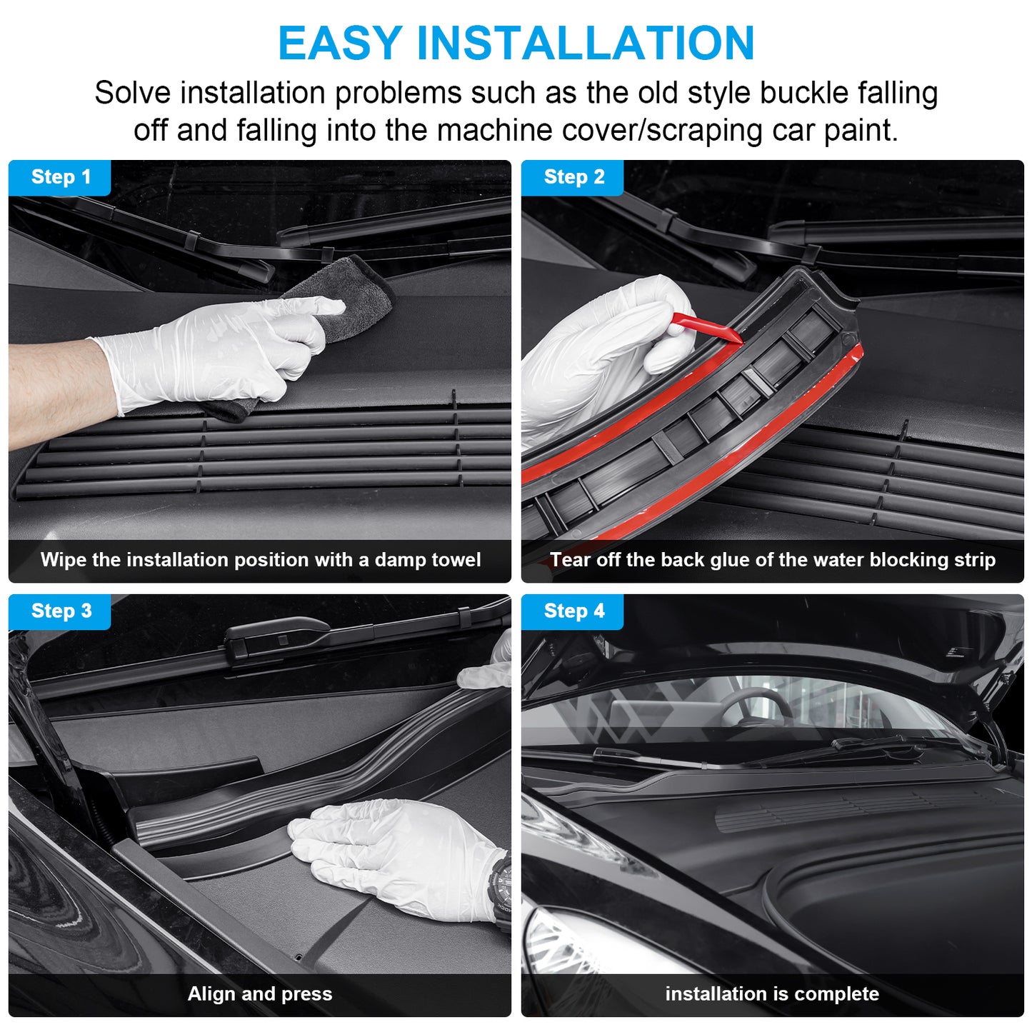Front Hood Weather Strip for Tesla Model Y Accessories 2021-2025